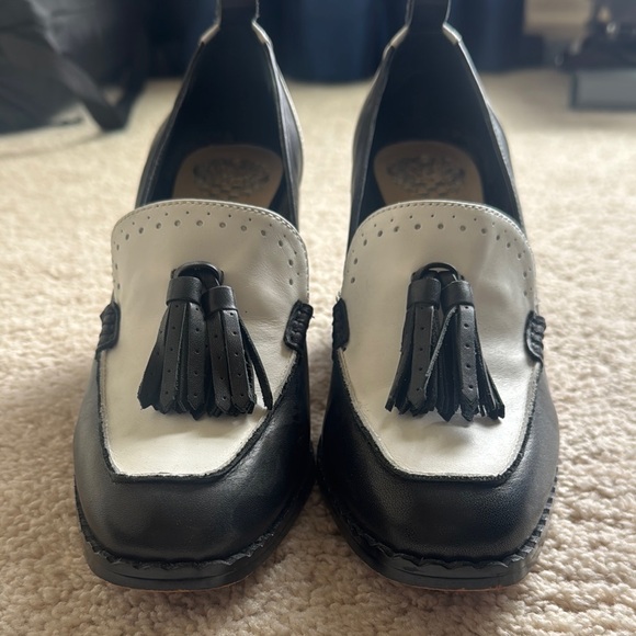 Vince Camuto Women's Black and White Loafers - Picture 2 of 3
